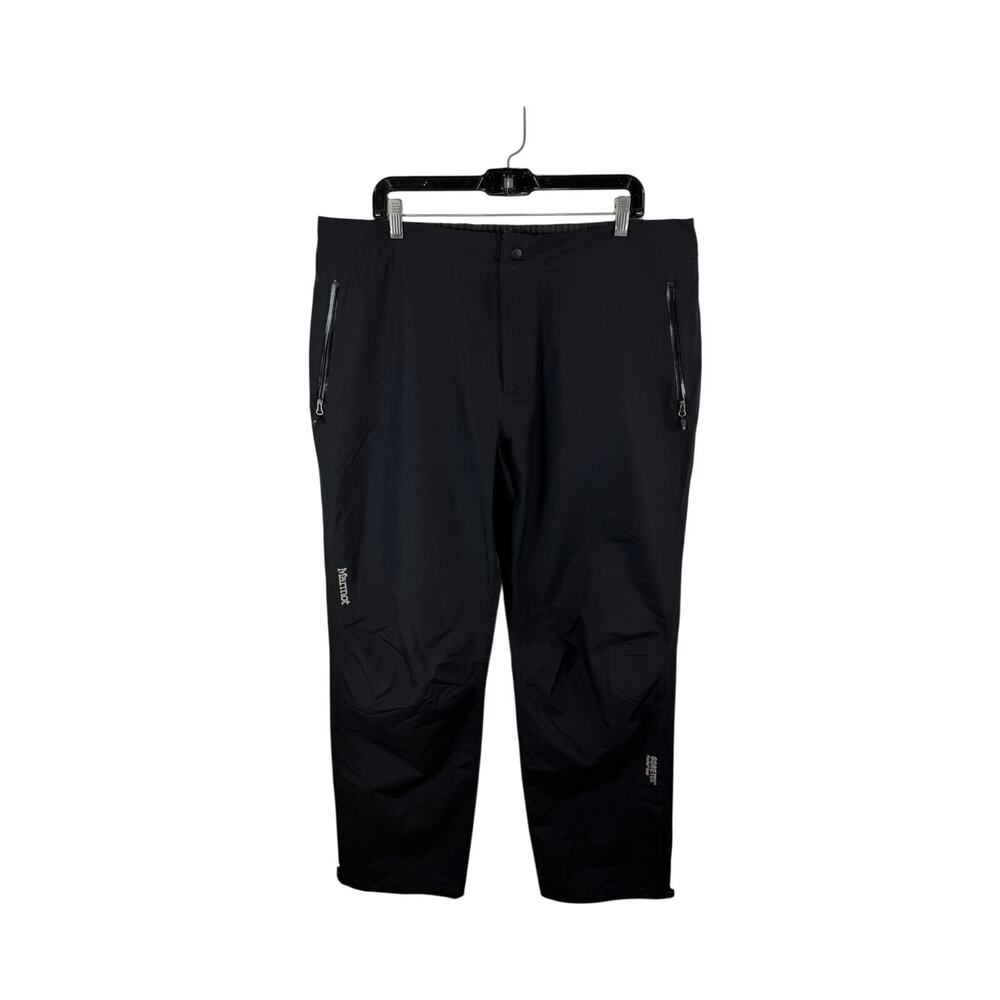 Marmot Goretex Pull On Rain Pants Black Size XXL 34" Packable Hiking Lightweight